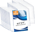 30 Pack Acrylic Sign Holder 8.5 x 11, Clear Plastic Display Stands for Tabletop, L-Shape Acrylic Stands for Flyers, Documents, Office, Restaurants, Vertical Sign Holder 8.5x11 for Desktop