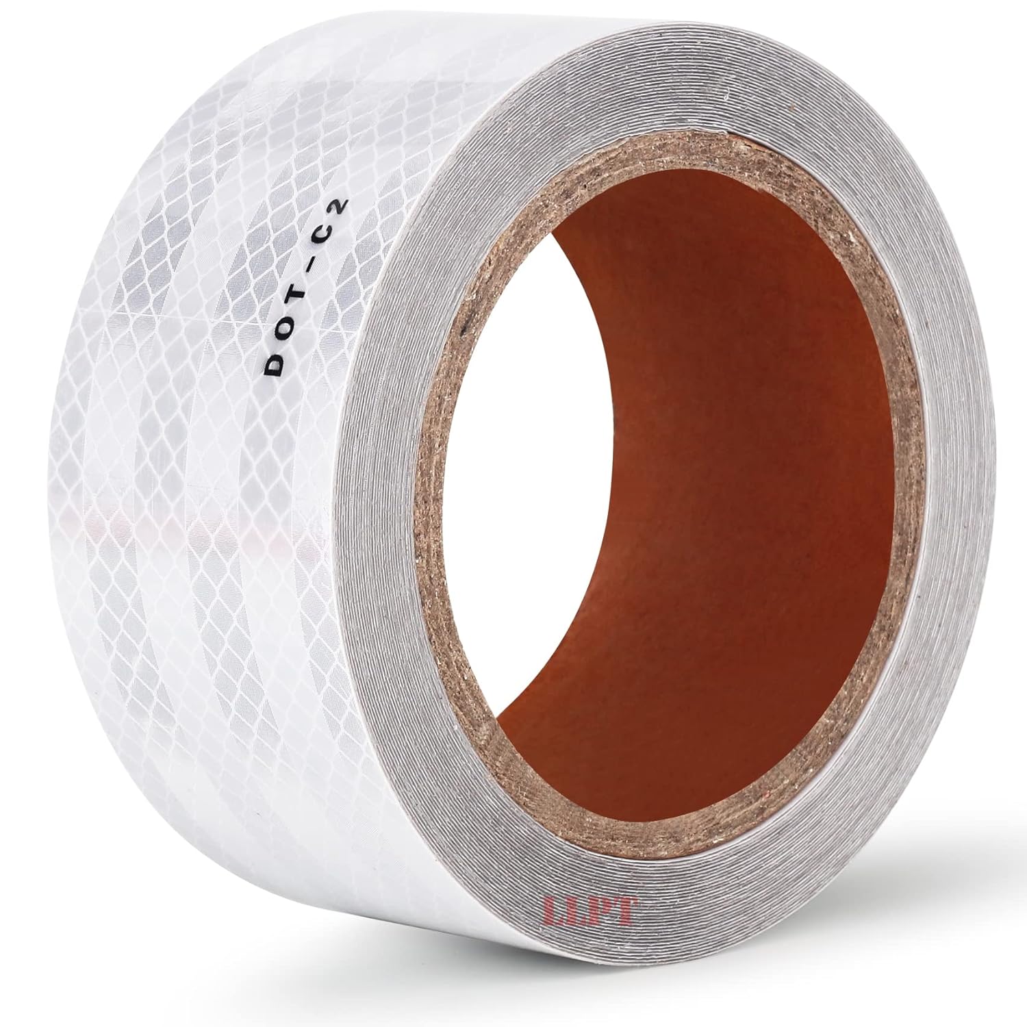 LLPT Reflective Tape 2” x 33 Ft DOT-C2 High Visibility Safety Tape Flexible Waterproof Intense Reflector for Trailer Truck Car RV Boat Camper Color White (RT203W)