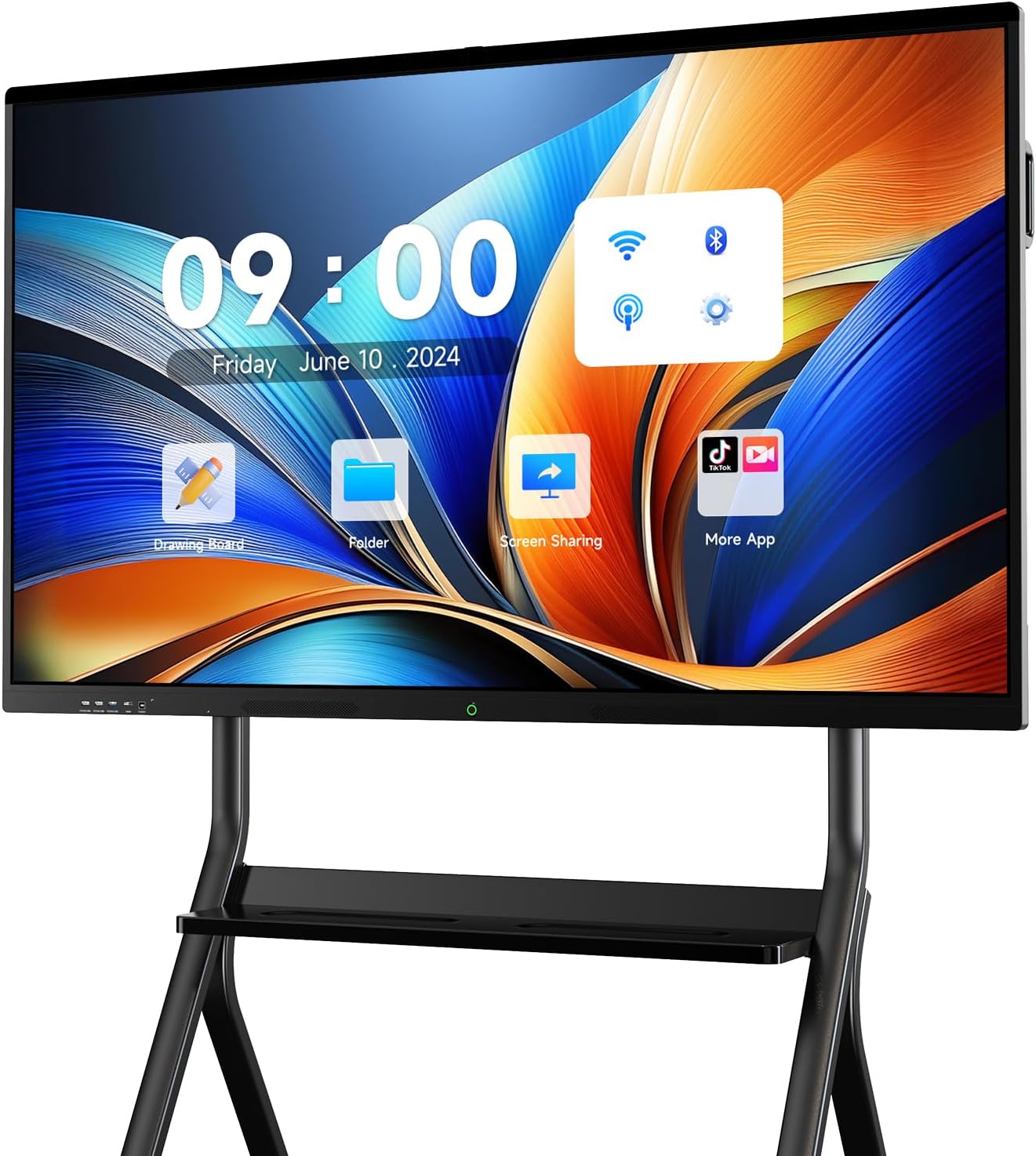 MWE 55'' Smart Board,Electronic Interactive White Board with 4K Touchscreen Display Built in UHD Camera Open App Ecosystem Digital Whiteboard for Business Office Classroom Home (Wall-Mounted,55'')