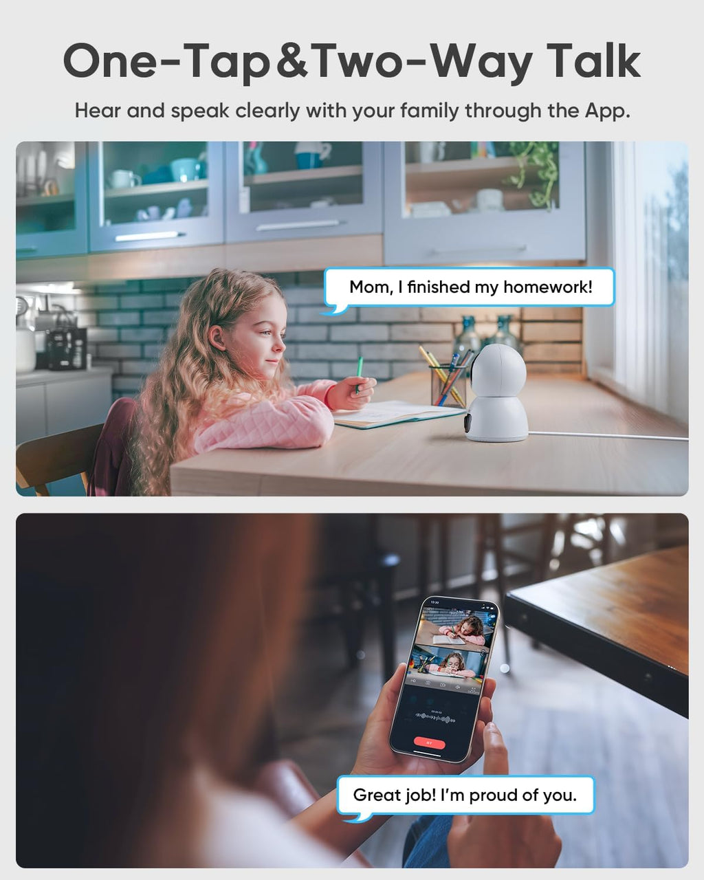 blurams 2K Dual-Lens Indoor Camera, 5G Pet Camera with Phone App, Split-Screen View, Free Human/Sound Detection, Motion Tracking, One-Touch Call, Night Vision, Dual-Band WiFi 6, Work with Alexa. 2Pack