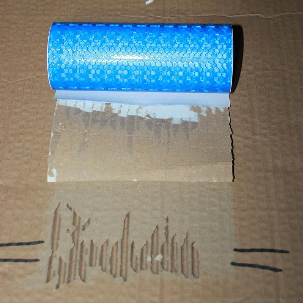 Blue Reflective Tape 6 inch, Outdoor Waterproof High Visibility Warning Industrial Marking Tape, Safety Stickers (11 feet)