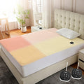 Bwarm Multizone Heated Mattress Pad Cal King, Electric Mattress Pad Sherpa Fleece Bed Warmer with 9 Heat Settings, 1-12 Hours Auto Off Deep Pocket, Machine Washable, Wave White Cal King 72" x 84"