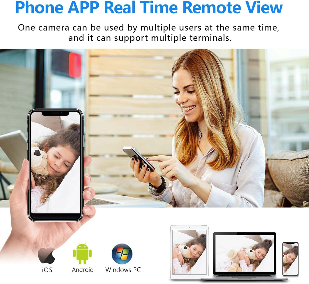 【Free 64G】 Smallest Wireless WiFi Battery Camera,Concealed Coin Size Security Camera,HD1080P Video Recording Live Feed for Night Vision,Motion Detection,Cloud Storage for Security with iOS Android