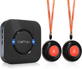 CallToU Wireless Caregiver Call Button Elderly Monitoring Alert Systems for Seniors 1 Plugin Receiver 2 Waterproof Transmitters
