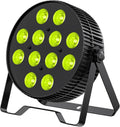 Betopper LED Stage Lights,12X18W DJ Par Light,RGB+Lime+Amber+UV 6-in-1 Wash/Strobe Effect Stage Lighting, DMX512/Sound Activated Uplighting Light for DJ,Parties,Concerts,Bars,1 Pack