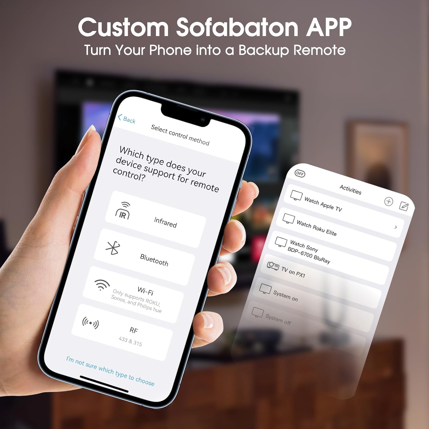 SofaBaton X1S Universal Remote Control, One Touch Activities, Customize SofaBaton APP, All-in-one Universal Remote with Hub
