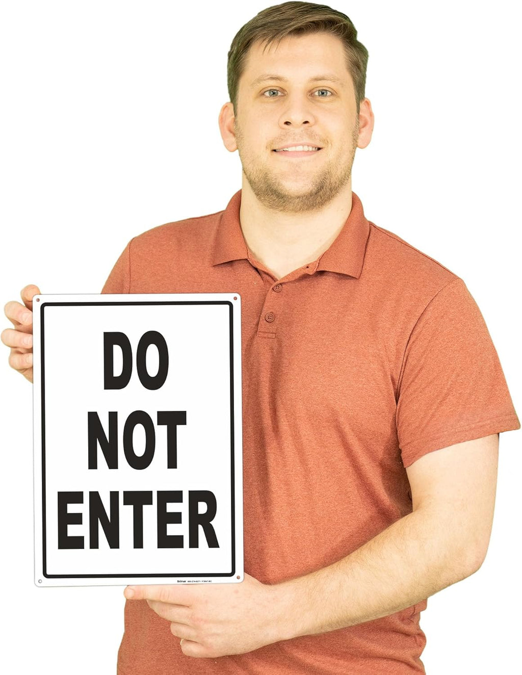 Brimar - 10" x 14" - Do Not Enter Sign - .055″ Polyethylene Plastic - Clear Warning - Easy Installation