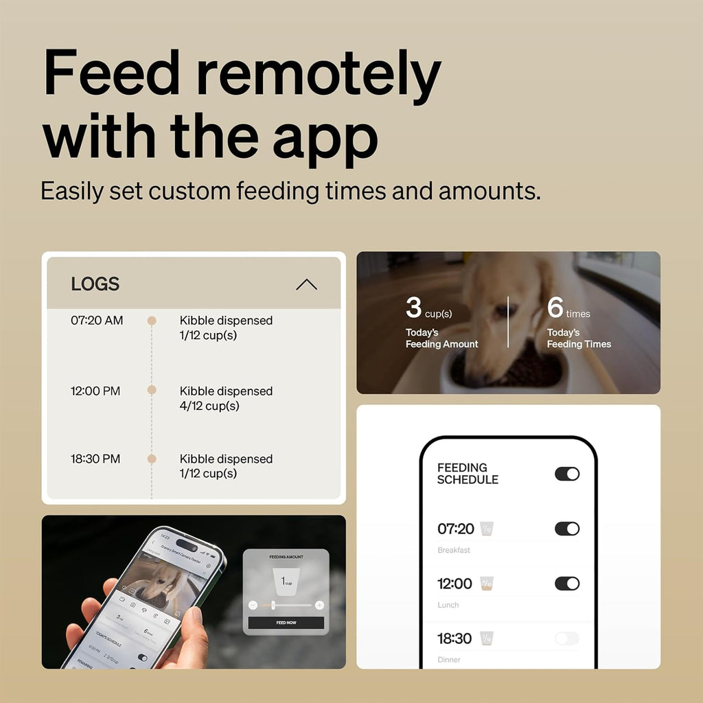PETLIBRO Automatic Cat Feeder with Camera, 1080P HD Video with Night Vision, 5G WiFi Pet Feeder with 2-Way Audio, Low Food & Blockage Sensor, Motion & Sound Alerts for Cat & Dog Single Tray