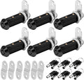 Black Cam Locks RV Storage Locks Keyed Alike, 1-1/2” Fits on 1-1/4” Max Door Thickness, RV Compartment Locks for Camper Trailer Cabinet Locks with Keys (Black 1-1/2 Inch 6Pack)