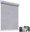 SmartWings Motorized Light Filtering Shades, 70% Blackout, Custom Size, Rechargeable Battery, Works with Matter/Apple HomeKit, Alexa, Thread/Zigbee, Remote Optional, 70% Essential Grey