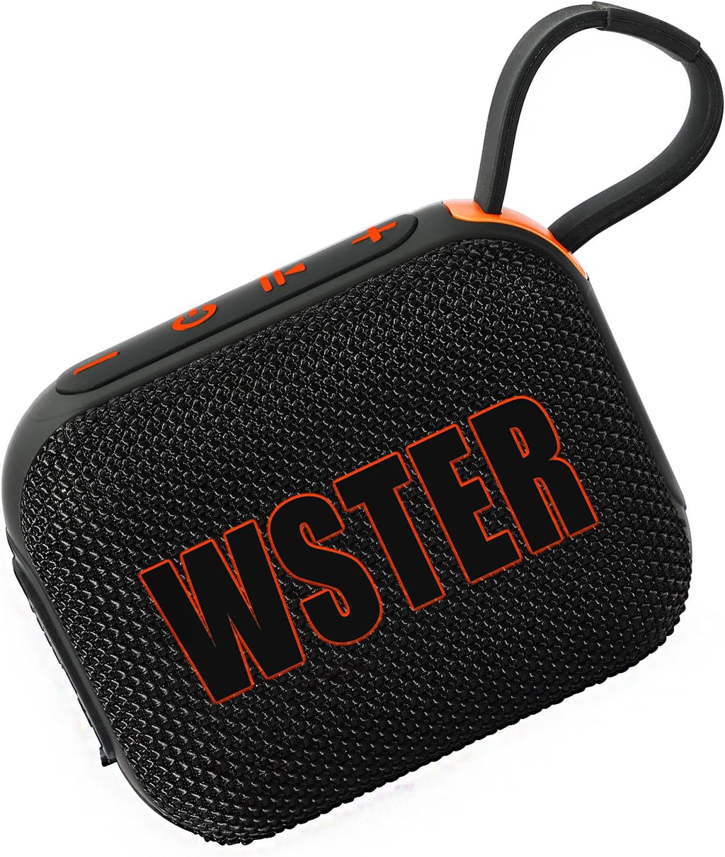 Portable Bluetooth Speaker, Wireless Portable Bluetooth Speaker with FM Radio BT5.3 TF Card USB, Stereo Sound TWS Pairing, Small Speaker with Strap for Travel Home &Outdoor Camping, Gift for Kids/Boys