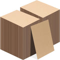 Calenzana 3.5x4.5 Browm Corrugated Cardboard Sheets, Flat Card Boards Inserts for Crafts, Packing, Shipping, Moving, Mailing, 200 Pack