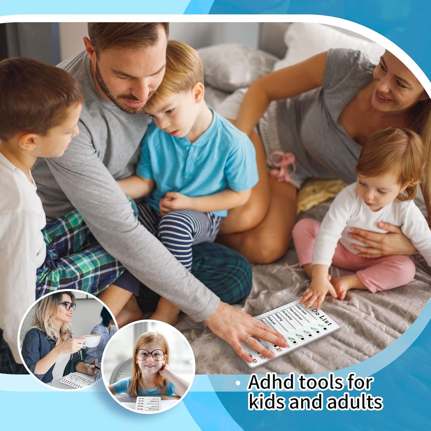 Chore Chart To Do List Adhd Tools for Kids and Adults Sliding Morning Routine Chart for Kids Detachable RV Checklist Board Reusable My Chores Checklist Task Board