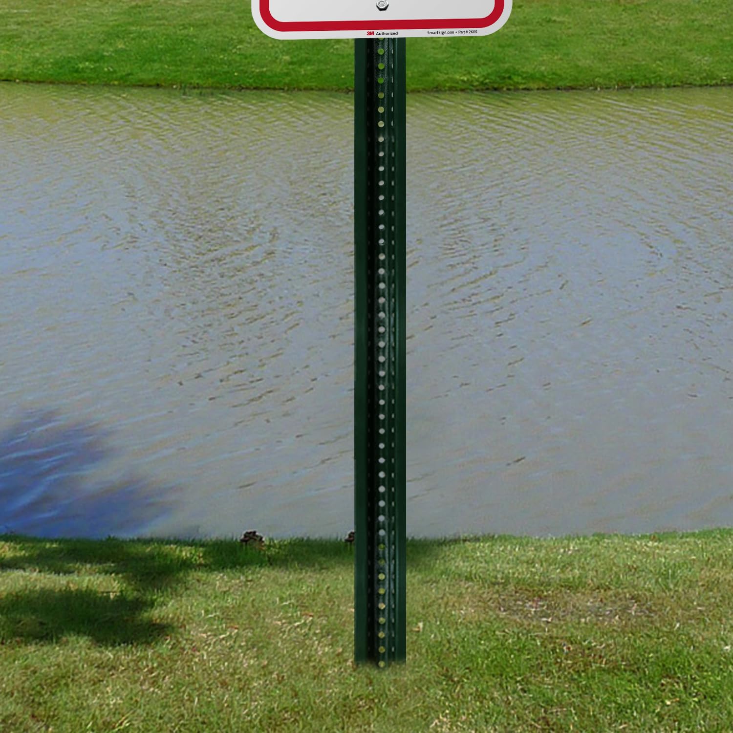 SmartSign U-Channel Sign Post, Heavy Duty | 6' Tall Baked Enamel Steel Post, Pack of 3