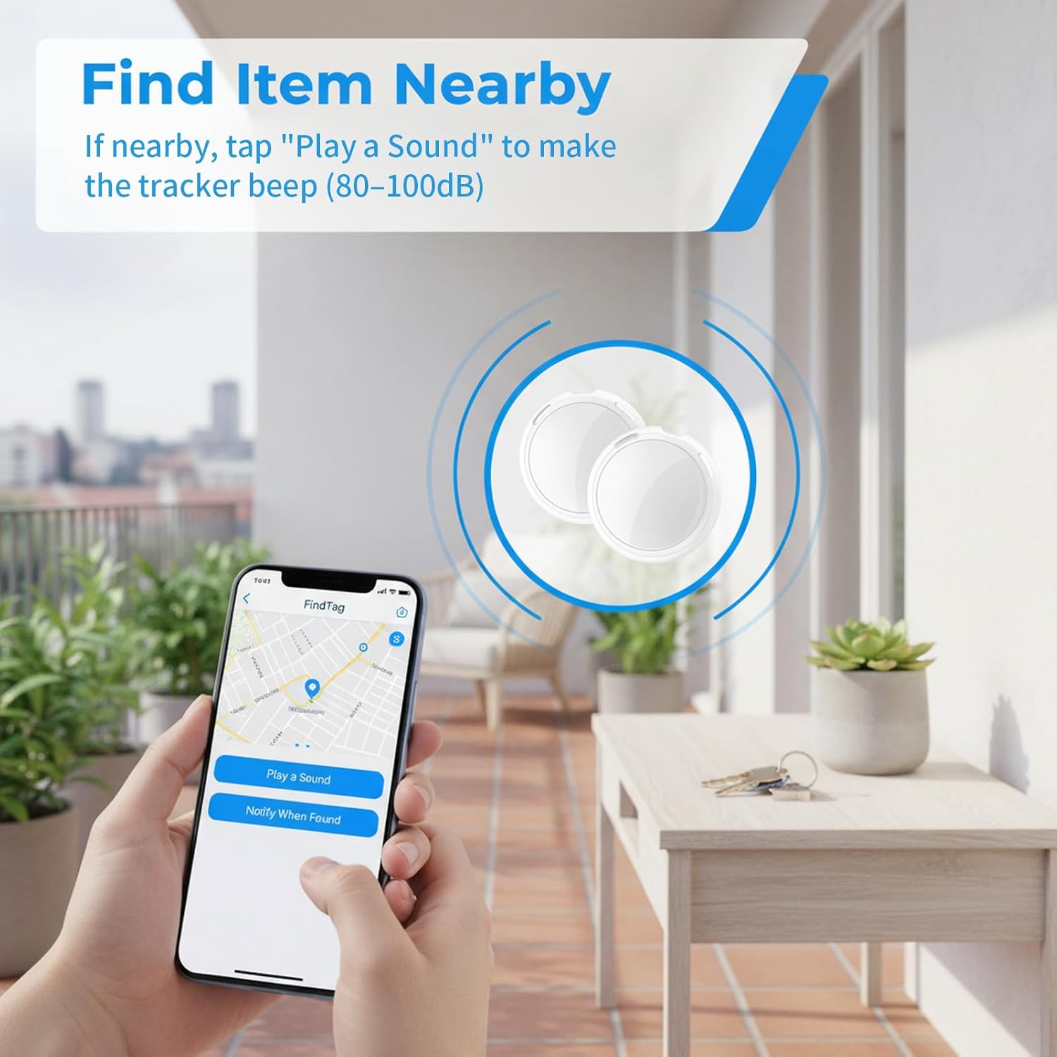2 Pack GPS Tracker for Car Work with Find My (iOS Only) No Subscription Real Time Smart Vehicle Tracker Tags Global Mini Hidden Locator Tracking Devices with Magnetic Case No Monthly Fee for Bike Pets