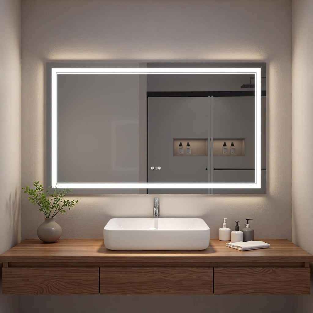 LED Bathroom Mirror with Lights, Wall Mirrors