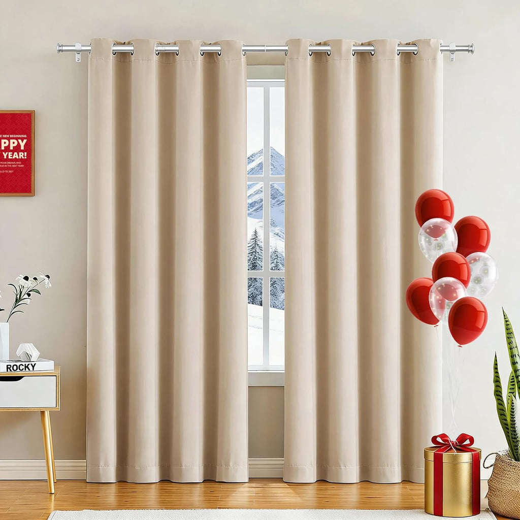 TONIAL Curtain Rod 32 to 58 Inch(2.6-4.8ft), Telescoping Splicing 3/4 Drapery Rods for Windows 20 yo 54 Inches, Decorative Single Rod with Small Cap Finial, Silver