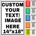 Custom Aluminum Signs – Personalized Weatherproof Metal Signs for Indoor & Outdoor Use – Multiple Sizes – Add Text/Logo – Optional Reflective & Double-Sided Printing – for Home, Business, Hazard, Garden, Door & Commercial Use (vertical 2, 18x14inch)