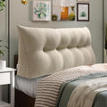 WOWMAX Headboard Pillow Queen Triangular Bed Wedge Pillow for Headboard Wedge Pillow Headboard for Daybed Bunk Bed Large Bolster Pillow for Bed with Removable Cover, 85% Linen 15% Cotton Blend