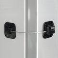 Refrigerator Lock, Heavy Duty Fridge Lock, Combination Lock for Refrigerator Cabinets, Drawers, Safety, Easy Install No Keys Needed (Black-1Pack)