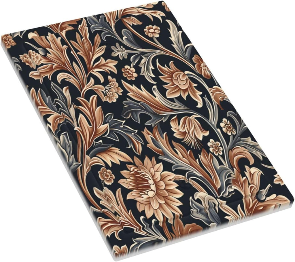 Light Switch Cover Plate Vintage Grey Plant Leaves Brown Flowers 1 Gang No Device Blank Electrical Wall Plates Faceplate Decorative Switch Plate for Bedroom Home Decor