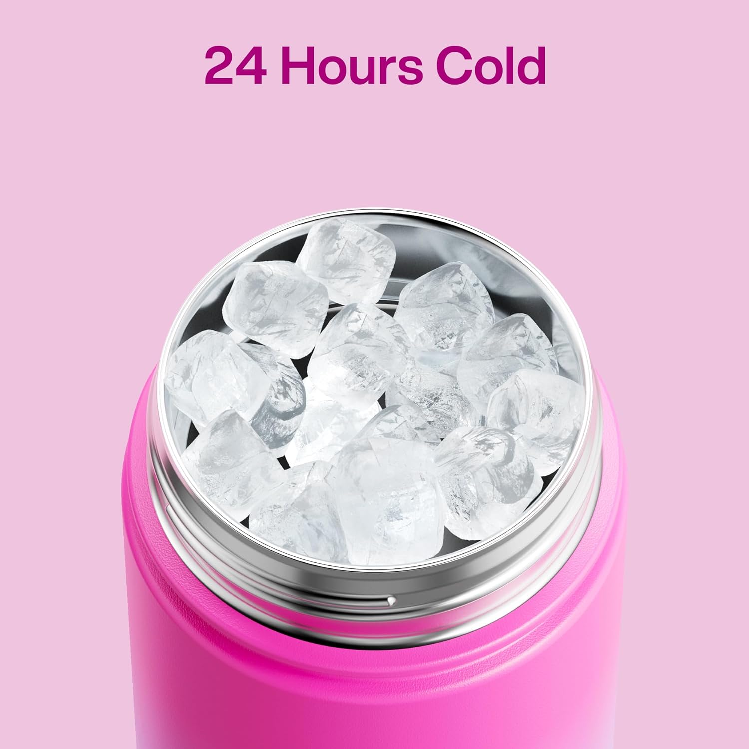 ENCOOL Insulated Water Bottle with Straw Stainless Steel Water Bottle, Leak-Proof, BPA-Free, Double Wall Vacuum Keeps Cold for 24 Hours for Sports, Travel, School (26 oz, Lime Sorbet)