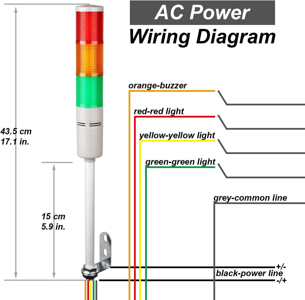 Tower Stack Lights, Industrial Warning Signal Lights Tower Lamps Column, Factory Workshop Safety RGB Signal Indicator, LED Andon Lights (110V, 3 Tiers, with Sound)