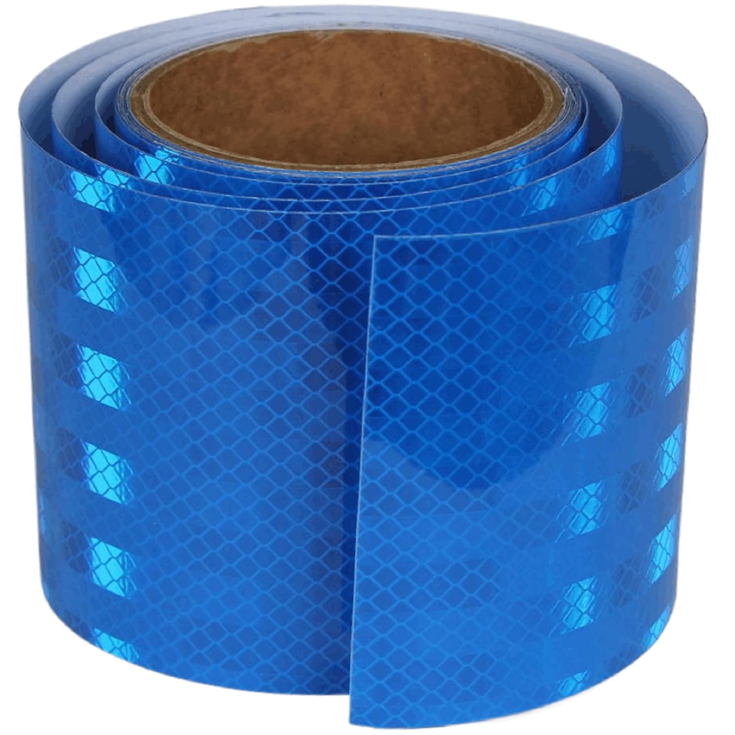 Non Fading Reflective Tape Blue 4 inch, Outdoor Waterproof High Visibility Warning Industrial Marking Tape, Safety Stickers (11 feet)