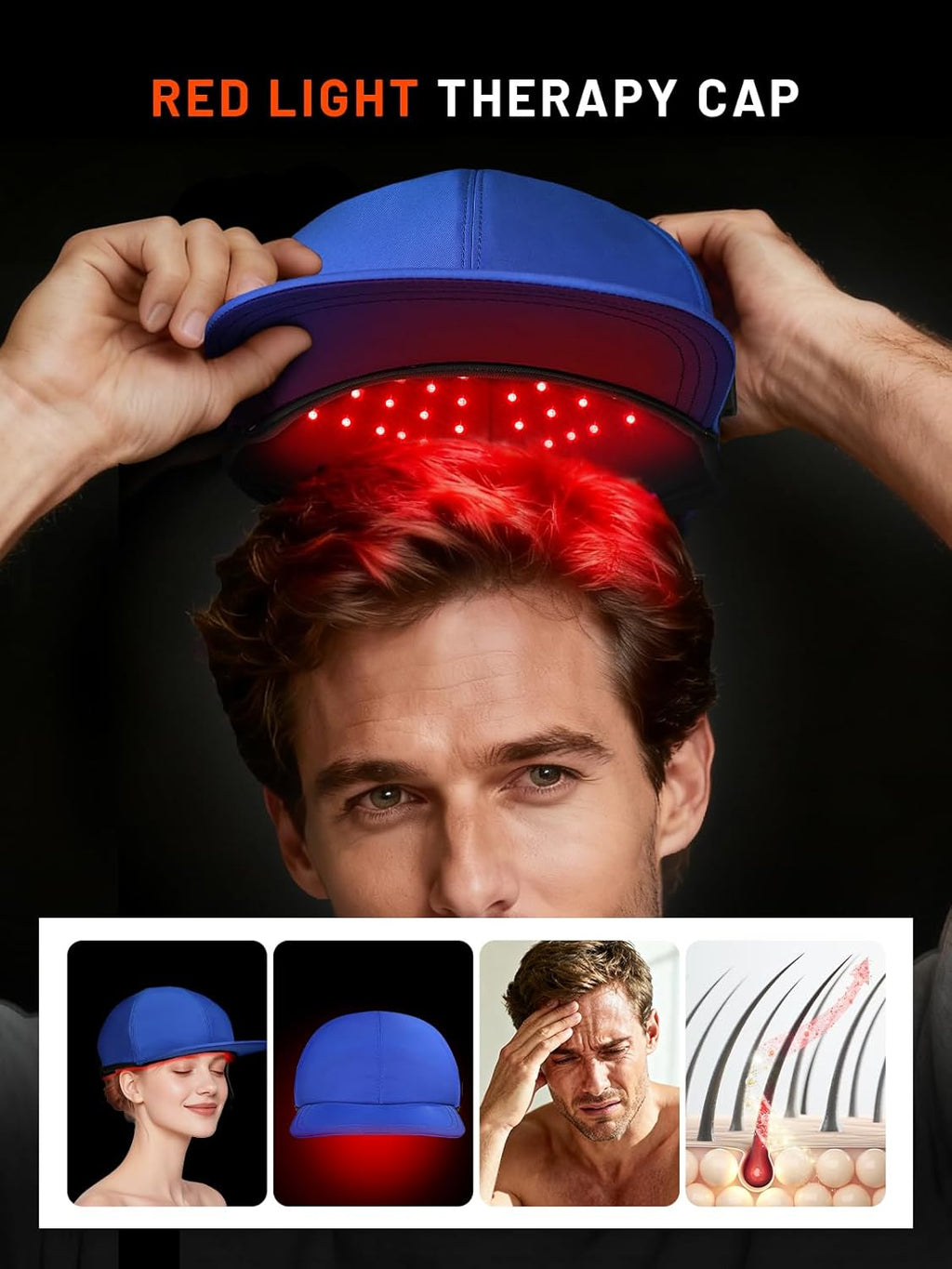 Red Light Hair Growth Cap, Red Light Cap