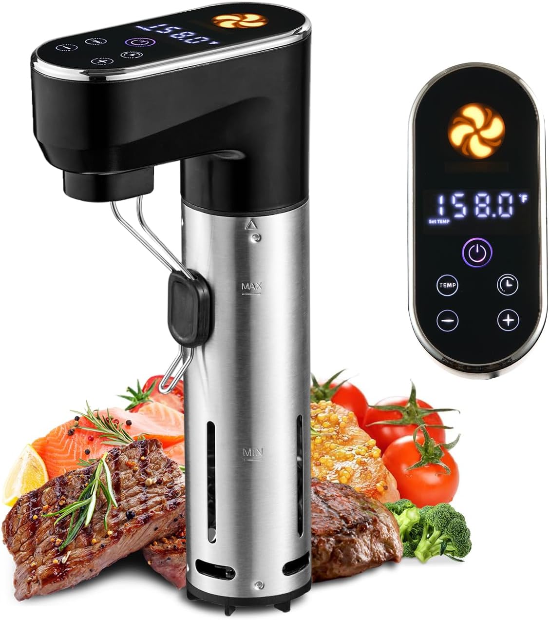 Sous Vide Machine,1300 Watts, Immersion Circulators, Sous Vide Precision Cooker, Steak Cooker, Temperature and Time Digital Display Control, Ultra-Quiet,Fast-Heating,Easy to store,IPX7 Waterproof