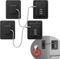 2 Pack Refrigerator Locks with 3 Digit Code, Easy Install Fridge Lock Combination, Premium Freezer Lock, Child Proof Cabinet Locks for Refrigerators, Drawers, Closets, Windows (Black)