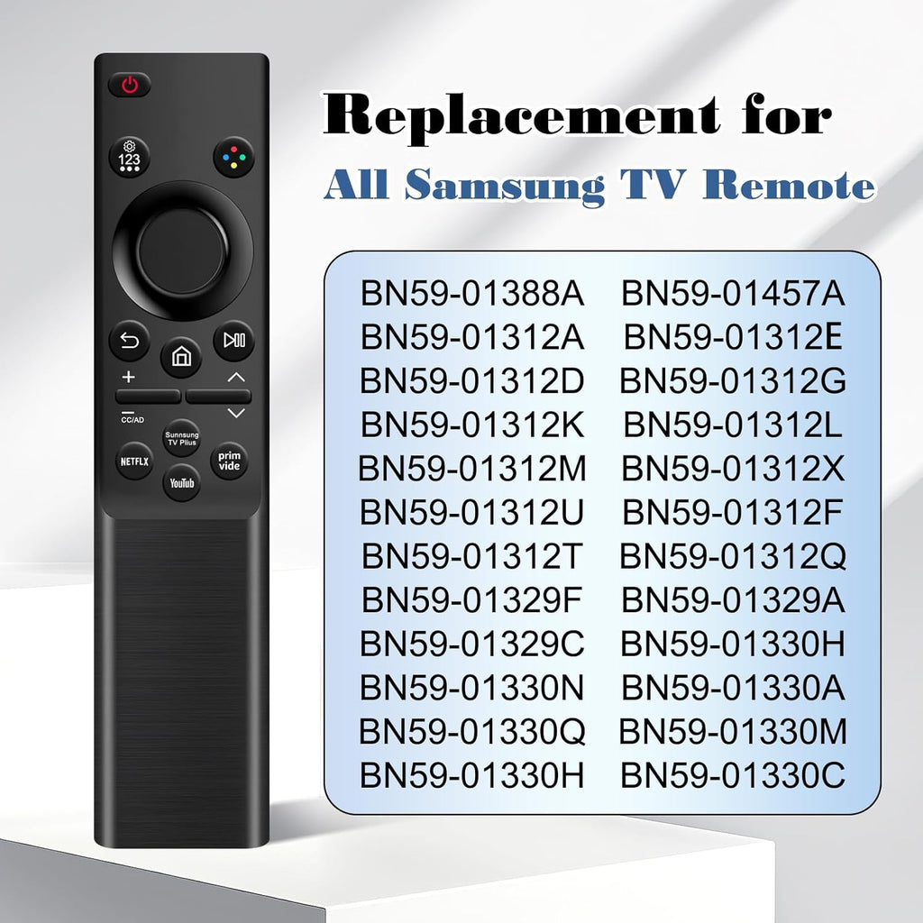 [2 Pack] Universal Replacement for Samsung TV Remote Control, BN59-01484A Compatible with All Samsung Smart TV, QLED, 4K, 8K, Frame, Curved, LED, LCD HDTV Models (2019-2025), No Setup Required