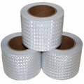 White Reflective Tape Outdoor Waterproof 4 inch Wide, High Visibility Warning Industrial Marking Tape,Safety Stickers (68 feet,3 Rolls)