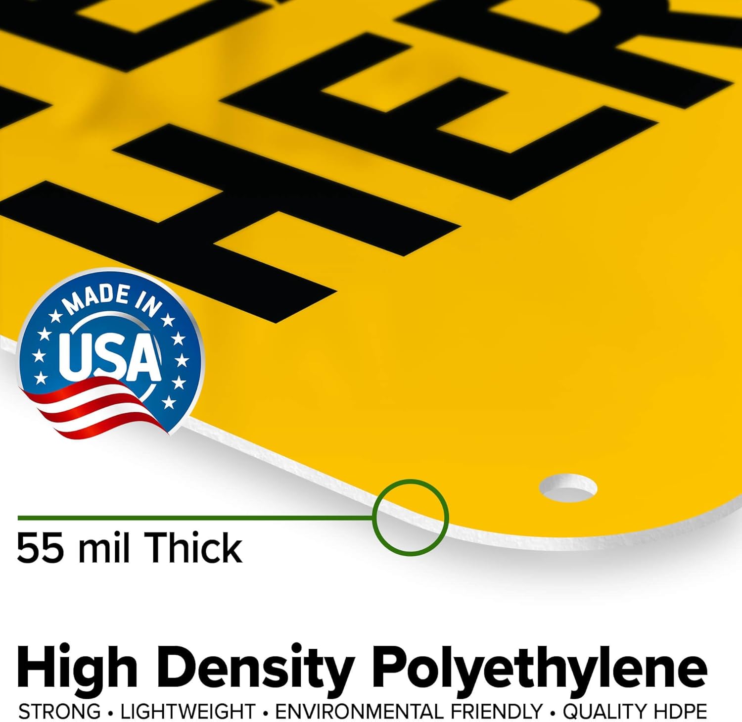 Custom Caution Sign, OSHA Sign, 12x18 Inches, 55 mil thick HDPE (high density polyethylene), Made in USA by My Sign Center