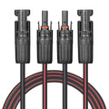 Solar Cable 30 Feet 2x10 AWG Twin Wire Solar Extension Cable, Copper Strand with Female and Male Connectors, Solar Panel Cable Wire & Adaptor for Home, Shop and RV Solar Panels