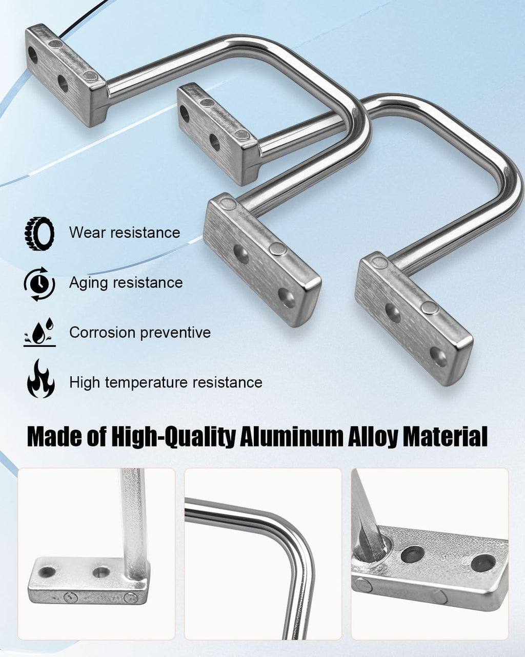 25Pcs 2 Inch D Rings, Aluminum Heavy Duty Distribution Rings for Managing and Organizing Electric Cables Wires, Silver