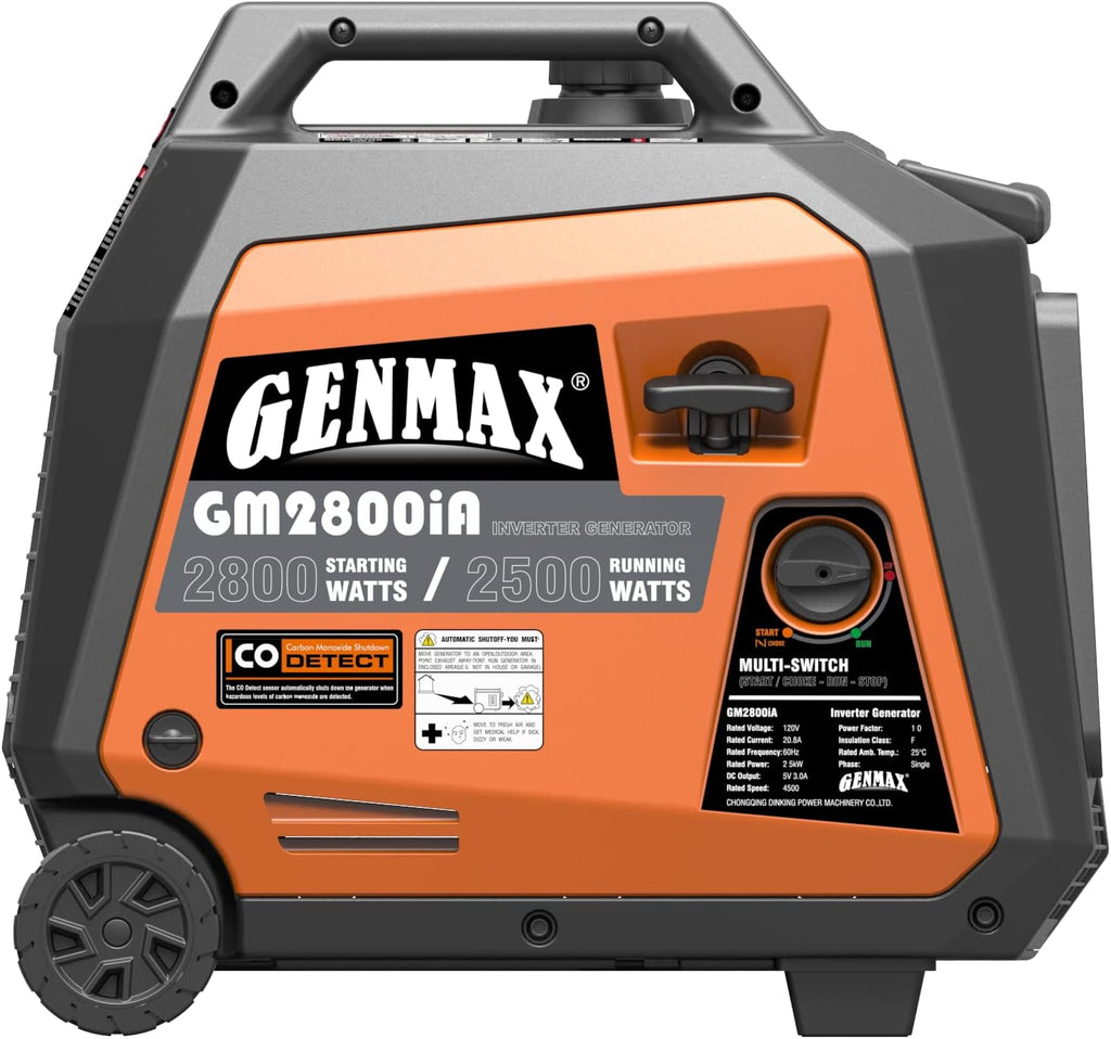GENMAX Generator，EPA Compliant, Eco-Mode Feature, Ultra Lightweight for Backup Home Use & Camping