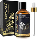 MAYJAM 100ML/3.38FL.OZ Peach Fragrance Oils with Glass Dropper, Essential Oils for Diffusers for Home, Long Lasting Scented Oils for Diffusers Soap Candle Making
