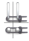 Baby Proofing Cabinet Locks | Adjustable U Shaped Baby Safety Latches for Drawers, Fridge, Closet |Modern Baby Proofing Cabinet Lock with Extra Secure Lock Buttons (Pack of 4)
