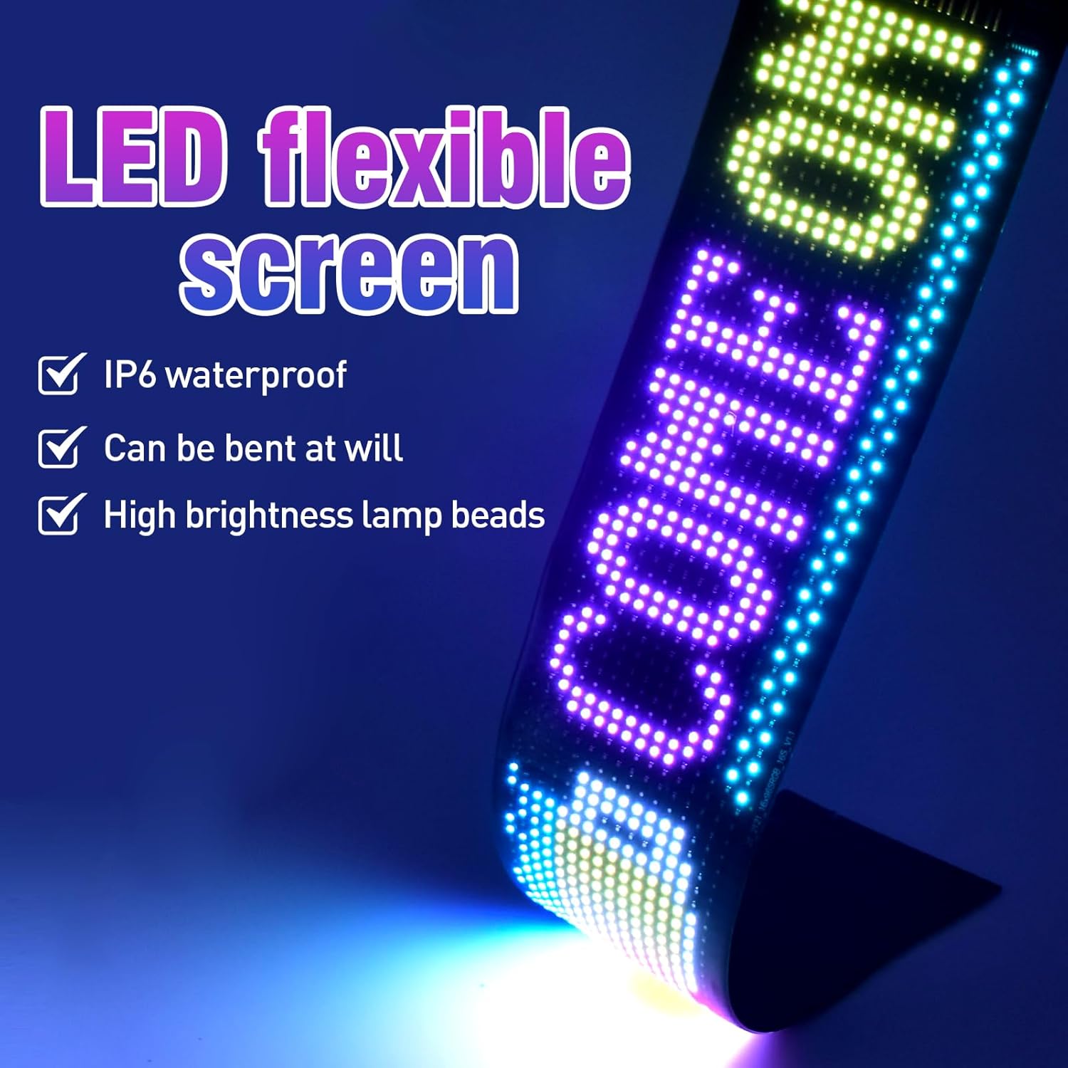GOTUS Programmable LED Sign,LED Sign for Business,Bluetooth APP Control,DIY Design Text, Patterns, Animations