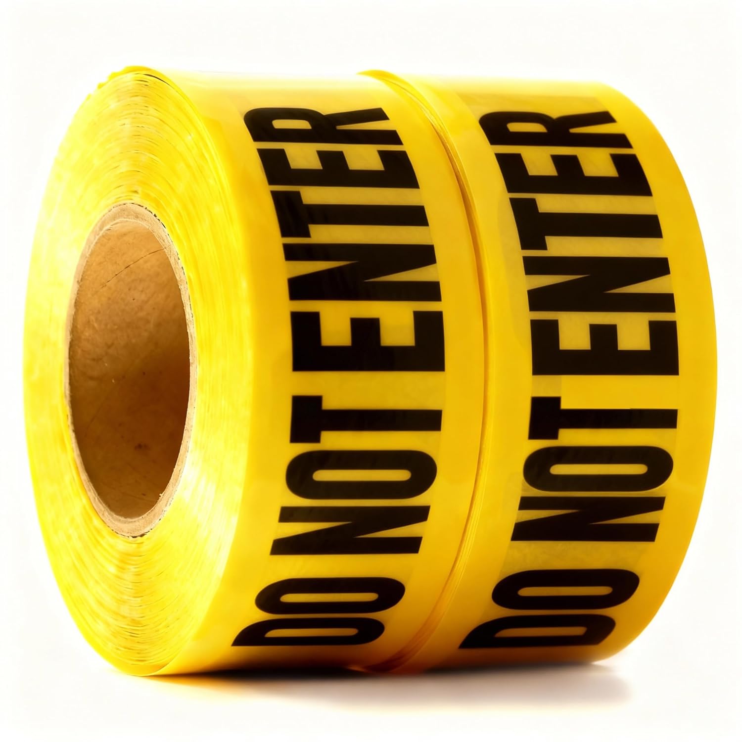 Caution Do Not Enter Tape 2 Pack 3 inch X 1000 feet • Bright Yellow with a Bold Black Print • 3 in. Wide for Maximum Readability • Tear Resistant Design