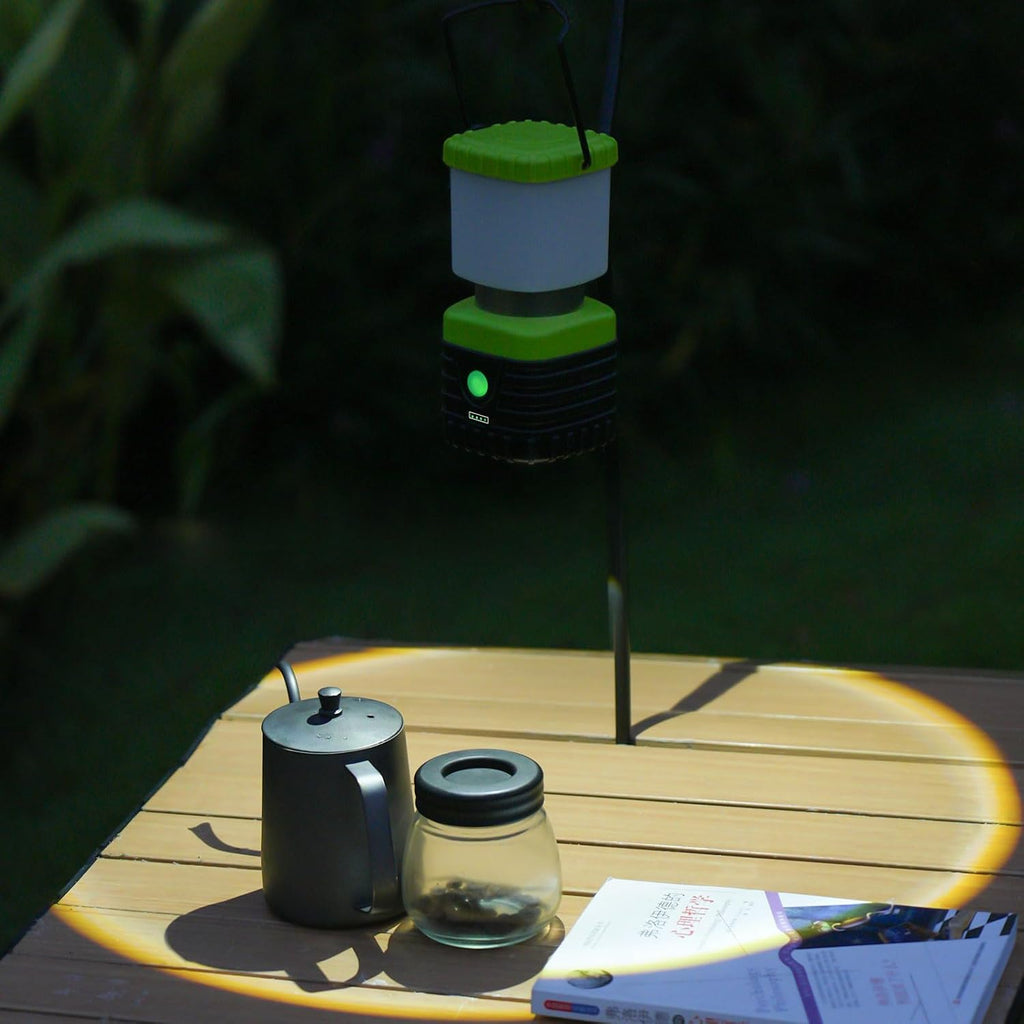 3PCS 6500K White Light LED Camping Lantern Rechargeable 1000LM, 4500mAh Power Bank, Flashlight for Hurricane Emergency, Hiking, IP44 Waterproof Lantern(Black)