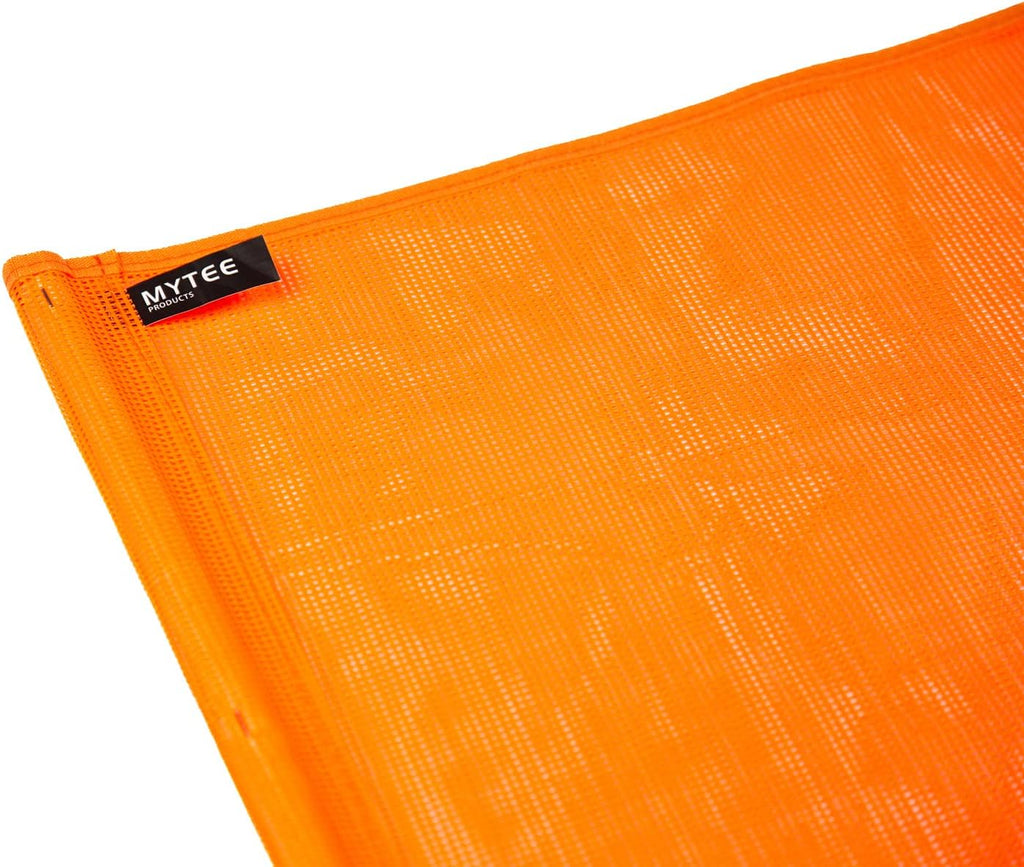 Mytee Products Orange Safety Flags for Trucks with Dowel, DOT Compliant - 18 Inch x 18 Inch High Visibility Vinyl Mesh Warning Flags