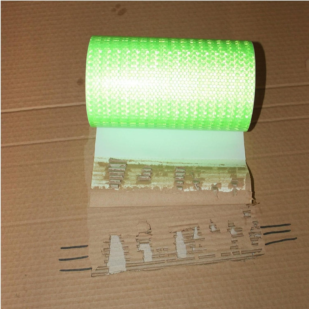 Green Reflective Tape Outdoor Waterproof 12 inch, High Visibility Warning Industrial Marking Tape, Safety Stickers (11 feet)