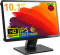 Touch Screen Monitor with Case,ROADOM 10.1’’ Raspberry Pi Screen, IPS FHD 1024×600,Responsive and Smooth Touch,Dual Built-in Speakers,HDMI Input,Compatible with Raspberry Pi 5/4/3/Zero,Versatile Stand