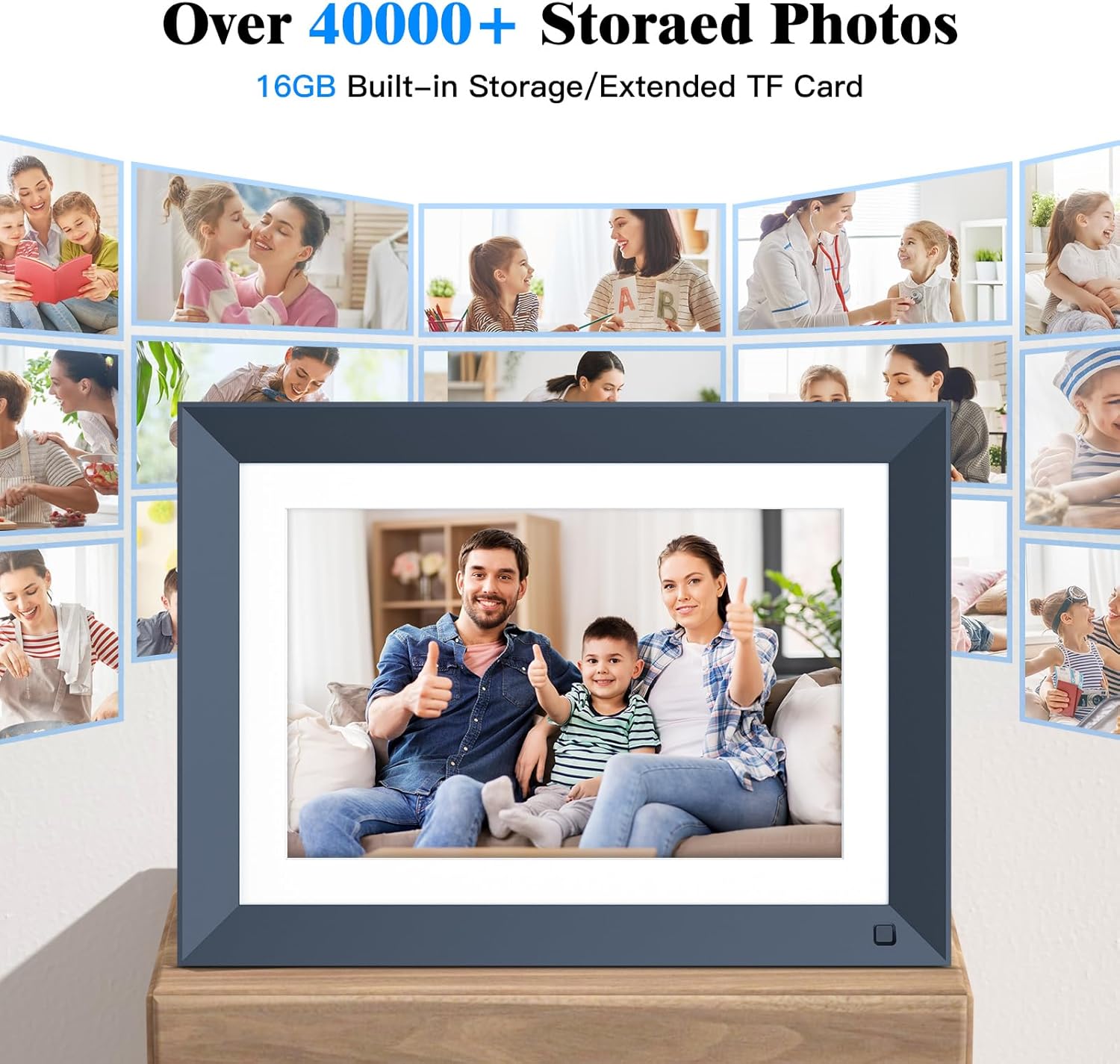 10.1-inch Digital Picture Frame Smart-Photo-Frame - Digital Frame with 1920 * 1200 IPS Touch Screen, Auto Rotate, 16GB Storage, Load Photos Videos from Phone via App or Email, Birthday Gifts for Mom