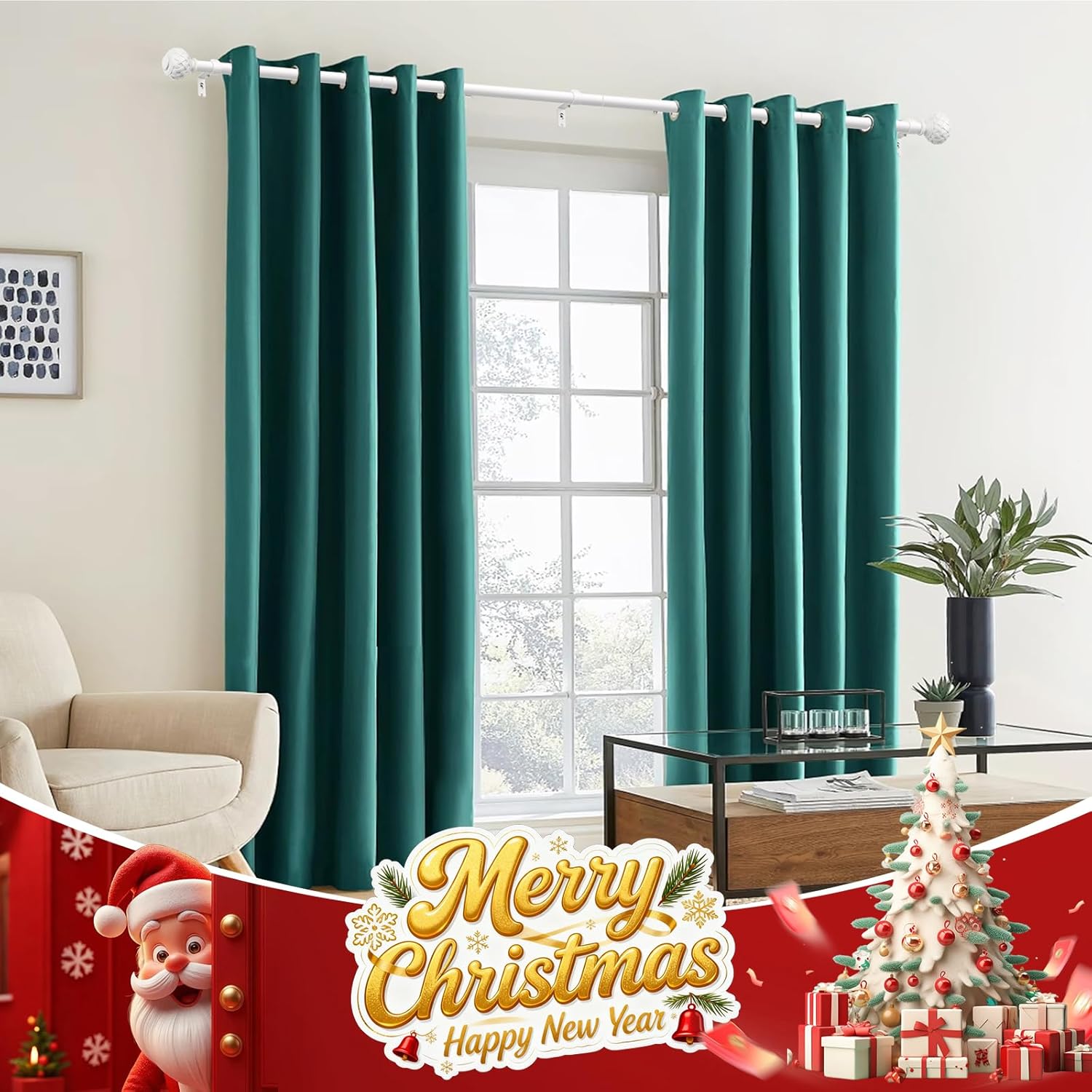 TONIAL White Curtain Rod 32 to 58 Inches, 7/8 Adjustable Curtain Rods for Windows 20 to 54 Inches, Splicing Drapery Rods Heavy duty with Netted Texture Finials