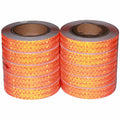 Orange Reflective Tape Outdoor Waterproof 1 inch Wide, High Visibility Industrial Marking Tape, Safety Adhesive Stickers (68 feet,10 Rolls)
