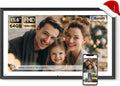 BSIMB 15.6 Inch Digital Picture Frame, 64GB 1920x1080 FHD Large Digital Photo Frame WiFi Photo Frame Electronic Touchscreen, Share Pictures/Videos via App/USB/SD Easy Setup Auto-Rotate, Gift for Mom