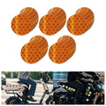 Non Fading Orange Reflective Stickers 1-inch Diameter Round Reflector, Outdoor Waterproof High Visibility Warning Adhesive Tape (50 Pcs)